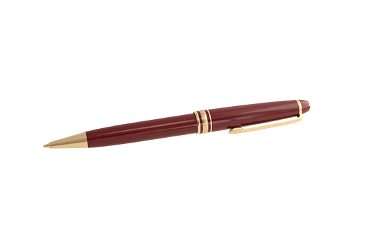 1 PENNA PORTAMINA MONTBLANC MEISTERSTÜCK, STRUTTURA IN RESINA COLORE BORDEAUX E METALLO DORATO (N.C.F.)