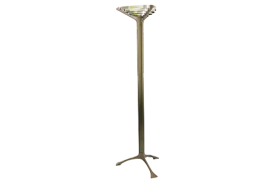 1 LAMPADA DA TERRA, RELCO, E14 DIMMERABILE, METALLO COLORE ARGENTO DIM. 40x190 CM