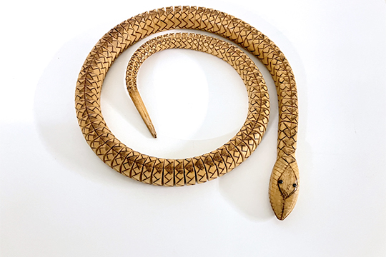 1 SERPENTE SNODABILE IN LEGNO DIM. 160 CM