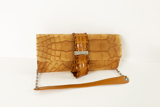 1 BORSA-POCHETTE CHRISTIAN MANTERO, PLASTICA E PELLE, TRACOLLA AMOVIBILE DIM. 30x14x7 CM