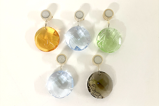 5 DECORAZIONI PER FINESTRE SWAROVSKI, PICCOLI DIFETTI DIM. 5 CM
