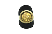 1 ANELLO IN O.G. 18 KR. CHE INCASTONA MONETA AUSTRIACA DA 4 FIORINI IN O.G. 900‰ GR. TOT. 12,25