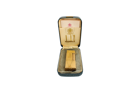 1 ACCENDINO DUNHILL IN METALLO DORATO FORNITO DI SCATOLA E MANUALE ORIGINALI (FUNZIONANTE)