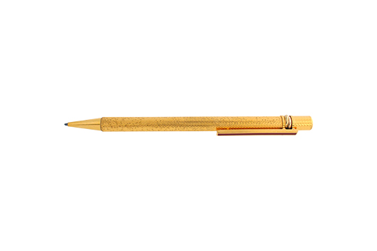 1 PENNA A SFERA CARTIER, “MUST DE CARTIER” TRINITY, CON STRUTTURA IN METALLO PLACCATO ORO