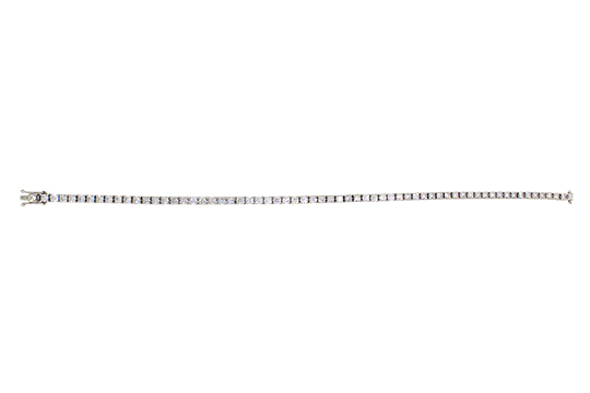 1 BRACCIALE TENNIS IN O.B. 18 KR. CHE INCASTONA BRILLANTI PER COMPL. KT. 5,00 C.a CLASSIFICABILI: PUREZZA VS-SI, COLORE G-H, GR. TOT. 14,80