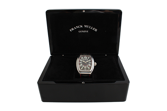 1 OROLOGIO FRANCK MULLER CONQUISTADOR KING MEN AUTOMATICO REF. 8005SC (SEGMENTO ROTORE IN PLATINO 950‰) CON CASSA IN ACCIAIO E CINTURINO IN PELLE, FORNITO DI SCATOLA E GARANZIA ORIGINALI (FUNZIONANTE)