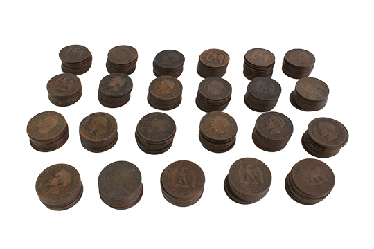 230 MONETE IN BRONZO DA 10 CENTESIMI NAPOLEONE III