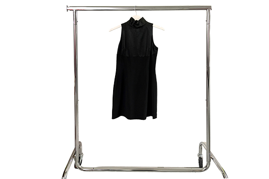 1 ABITO SENZA MANICHE “GIO GUERRERI” IN TESSUTO COLORE NERO TAGLIA 40, LUNGHEZZA 63 CM