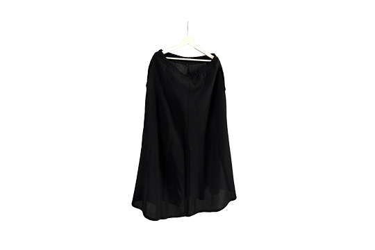 1 GONNA “CHRISTA DE CAROUGE” IN TESSUTO COLORE NERO, TAGLIA S, LUNGHEZZA 92 CM
